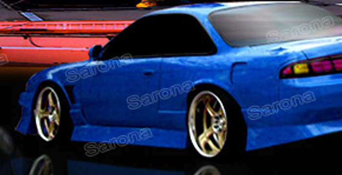 Custom Nissan 240SX  Coupe Side Skirts (1997 - 1998) - $290.00 (Part #NS-009-SS)